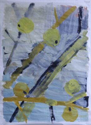 apfelbild, 2009. oil on paper, 81x63