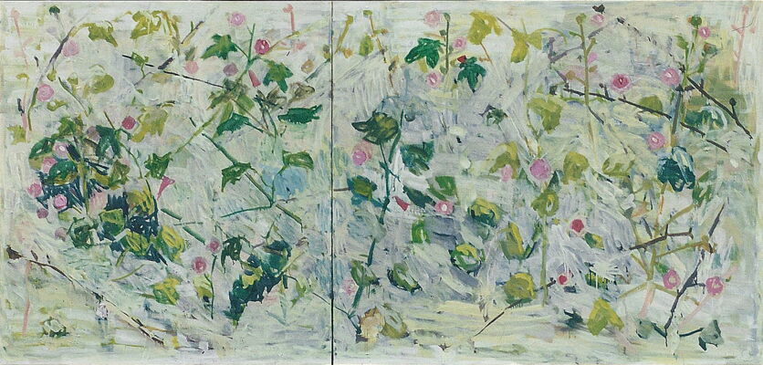 malven, 2001, oil on canvas, 120x249