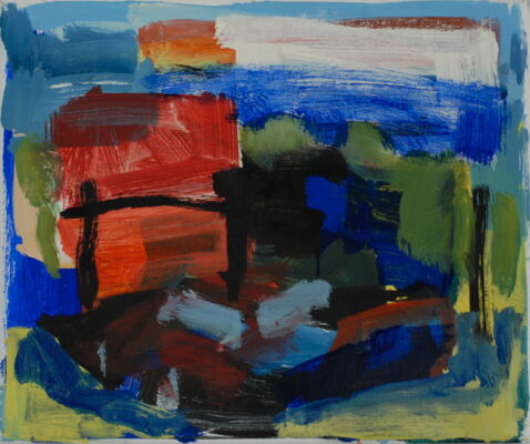 quartier, 2019, oel auf leinwand, 31x37