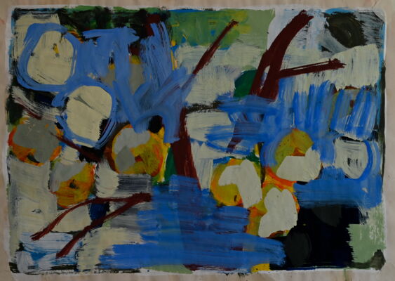 apple, 2026, oil on paper, 47x68