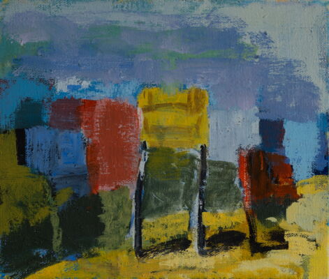 Quartier, 2025, Öl auf Leinwand, 31x37