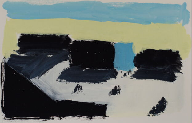 quartierstudie, 2017, gouache auf papier, 10x16