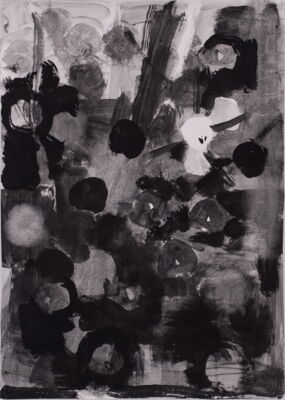 die schwarzen äpfel, 2014, gouache auf papier, 65x55