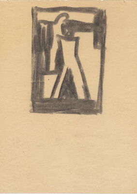 ohne titel, 1993, kohle auf papier, 29x21