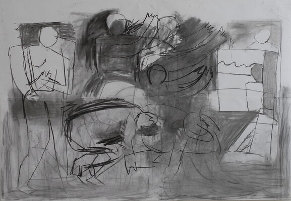 ohne Titel, 2013, Kohle auf Papier, 140x200