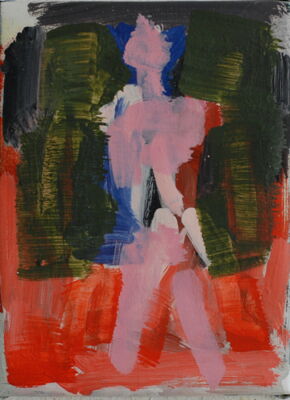 figur, 2012, oel auf leinwand, 22x18