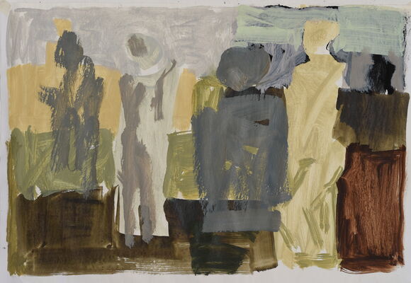 figuren, 2022, oel auf papier, 48x64