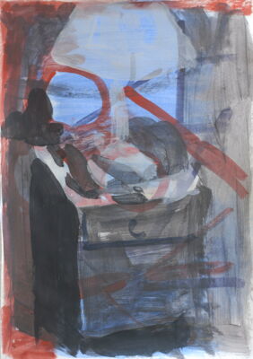 hotel, 2013, gouache auf papier, 70x50