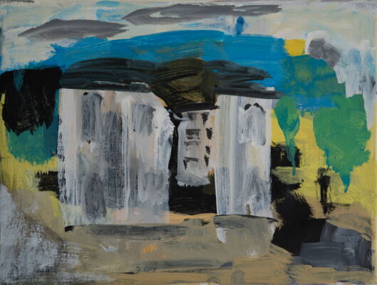 quartier, 2019, oel auf leinwand, 30x40