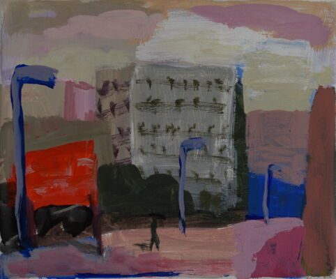 district, 2026, oil on canvas, 31x37