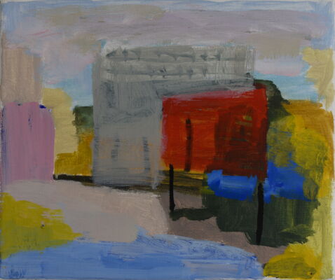 district, 2026, oil on canvas, 31x37