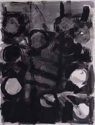 die schwarzen äpfel, 2014, gouache auf papier, 65x55