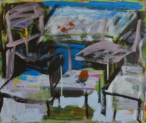 hotel, 2022, oel auf leinwand, 50x60