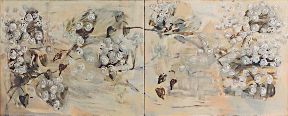 ohne titel, 1999, oel auf leinwand, 81x198