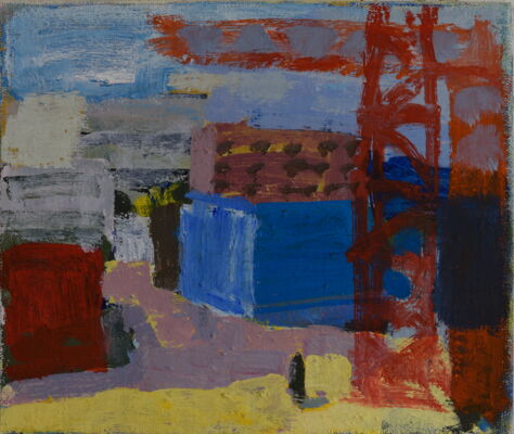 district, 2026, oil on canvas, 31x37