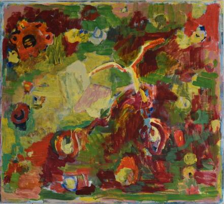 Velöli, 2024, Öl auf Leinwand, 117x122