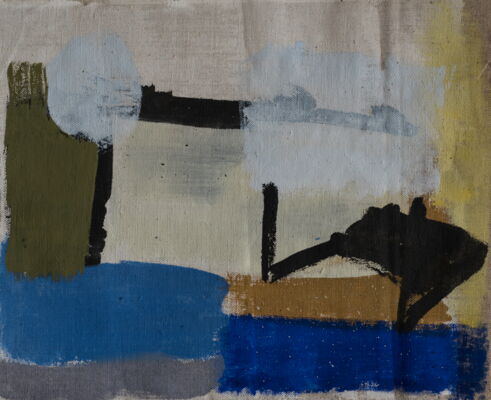 zeichen, 2017, oel auf leinwand, 25x31