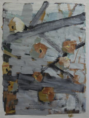 apfelbild, 2009, oel auf papier, 84x65