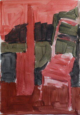 hotel, 2012, gouache auf papier, 100x70