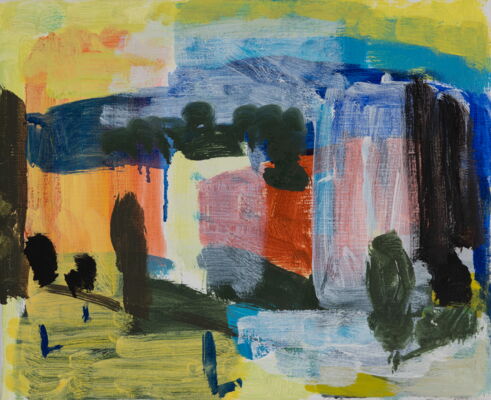 quartier, 2022, oel auf leinwand, 27x32