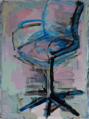 stuhl, 2021, oel auf leinwand, 80x60