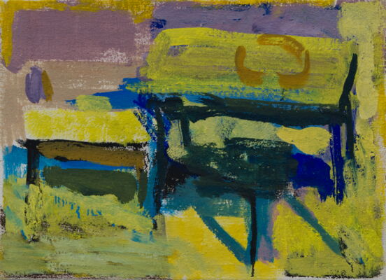 Tisch, 2023, Öl auf Leinwand, 45x60