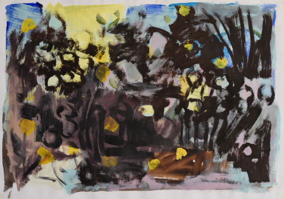 abseits, 2022, oel auf papier, 62x88