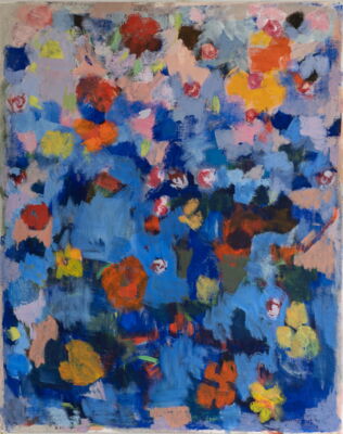 blumen, 2021, oel auf leinwand, 100x80