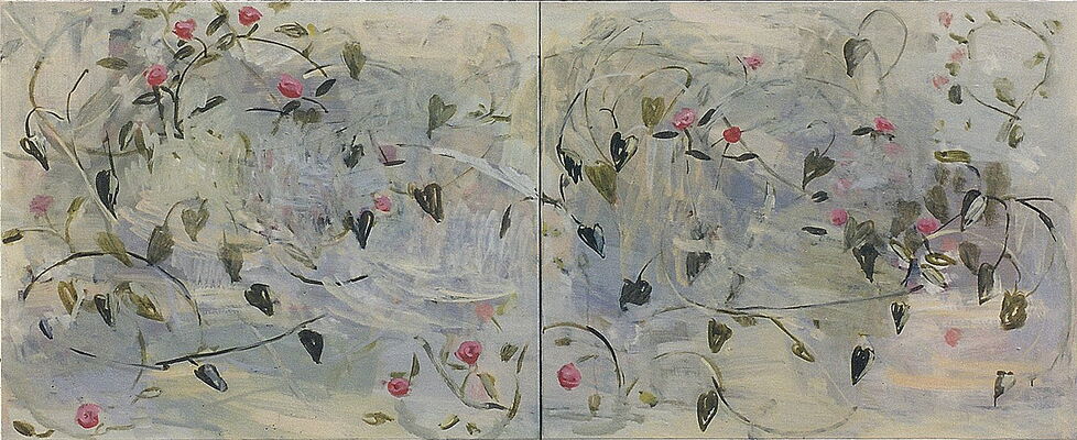 chränzli, 1999, oel auf leinwand, 81x198