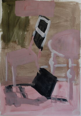 hotel, 2012, gouache auf papier, 70x50