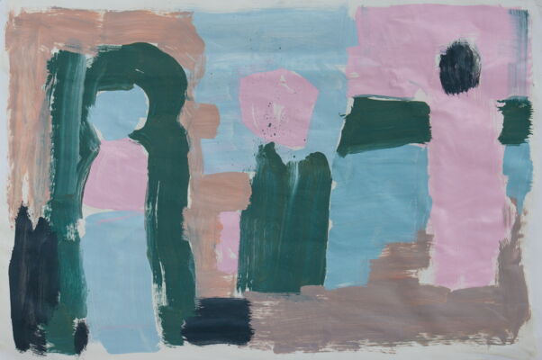 Menschen, 2023, Öl auf Leinwand, 40x60