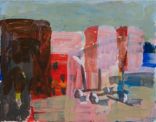 Quartier, 2025, Öl auf Leinwand, 28x36