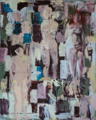 bilderwand, 2020, oel auf leinwand, 200x160