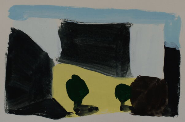 quartierstudie, 2017, gouache auf papier, 10x16