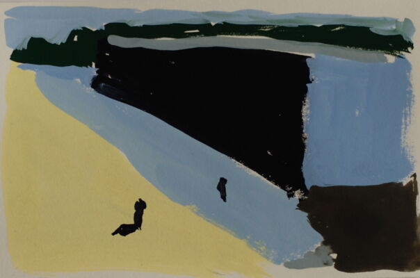 quartierstudie, 2017, gouache auf papier, 10x16