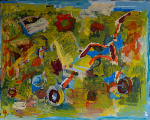 Spielzeug, 2025, Öl auf Leinwand, 98x118