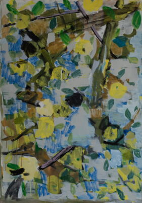 apfelbild, 2020, oel auf leinwand, 100x70