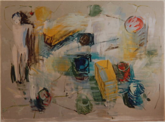 bilderwand, 2004, oel auf leinwand, 200x270