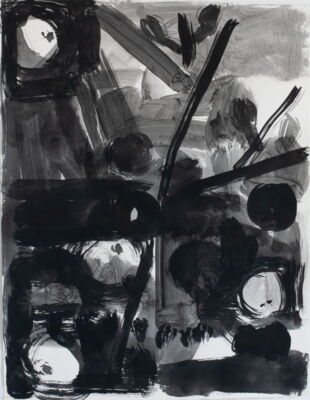 die schwarzen äpfel, 2014, gouache auf papier, 65x55