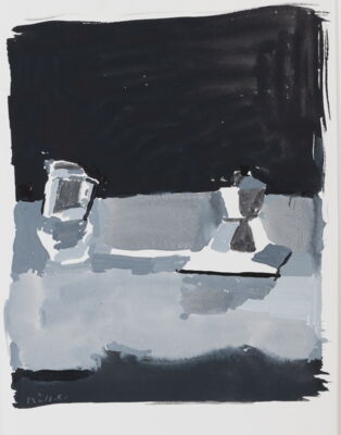 hotel, 2016, gouache auf papier, 25x20