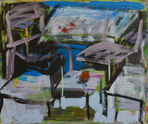 hotel, 2022, oel auf leinwand, 50x60