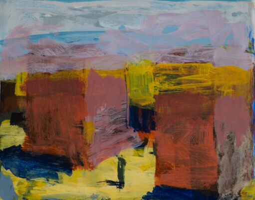 Quartier, 2025, Öl auf Leinwand, 28x36