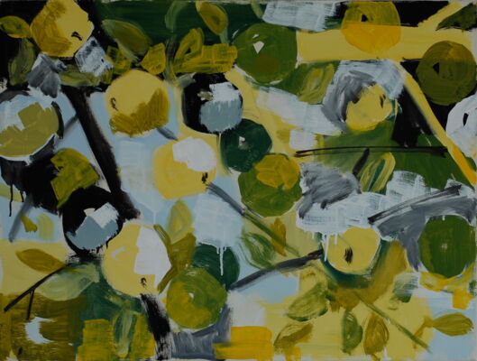 apfelbild, 2017, oel auf leinwand, 54x72
