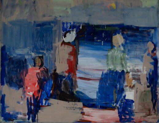 gruppenbild, 2019, oel auf leinwand, 120x155