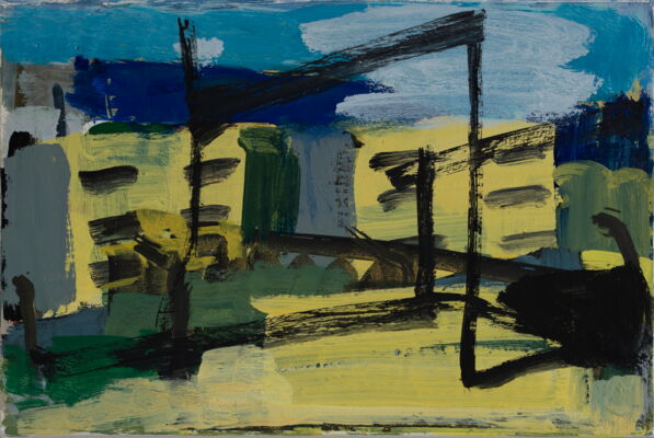 quartier, 2018, oel auf leinwand, 30x45