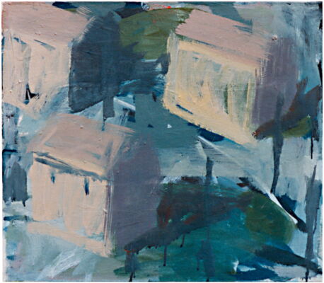 quartier, 1997, oel auf leinwand, 40x45