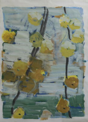 apfelbild, 2009, oel auf papier, 83x61