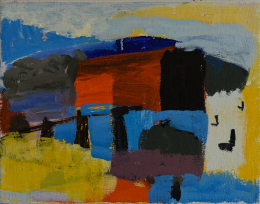 district, 2026, oil on canvas, 28x34
