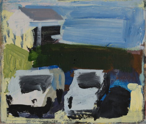 quartier, 2016, oel auf leinwand, 25x30