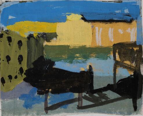 quartier, 2018, oel auf leinwand, 18.5x25